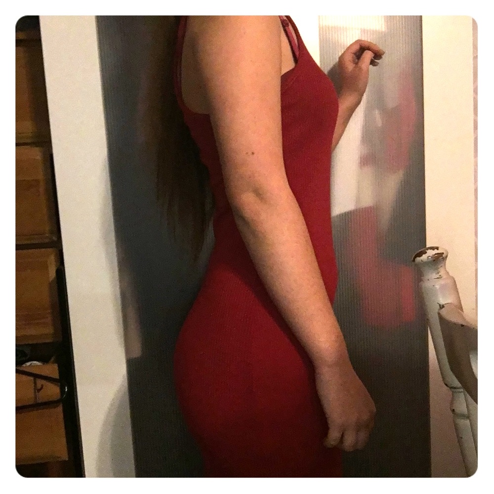 Red tank top dress
